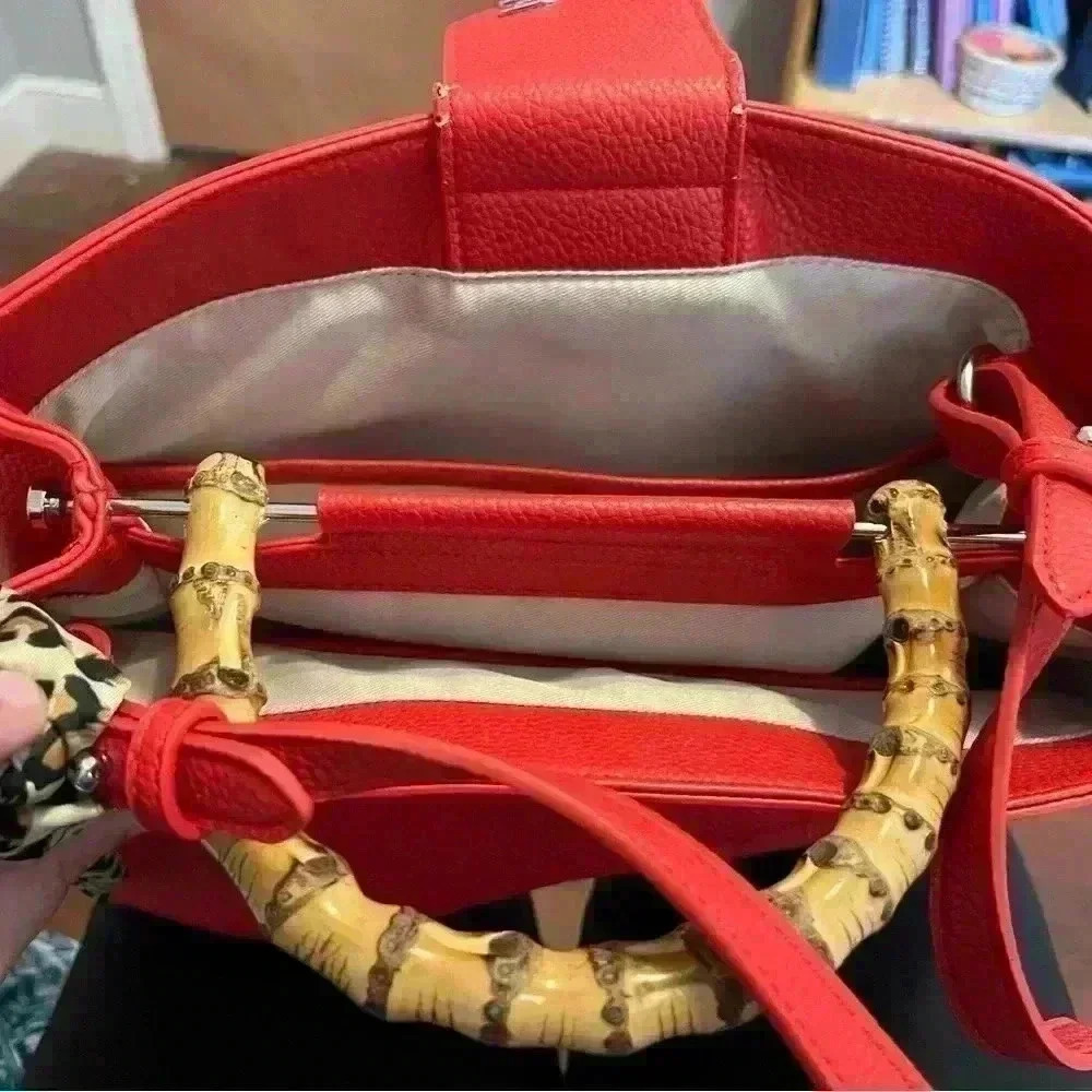 Sam Edelman Ruby Red Satchel/Crossbody w/Bamboo
Style Handle - Picture 7 of 16